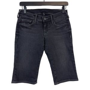 True Religion (25) Womens Low Rise Capri Jeans Stretch Black 14”